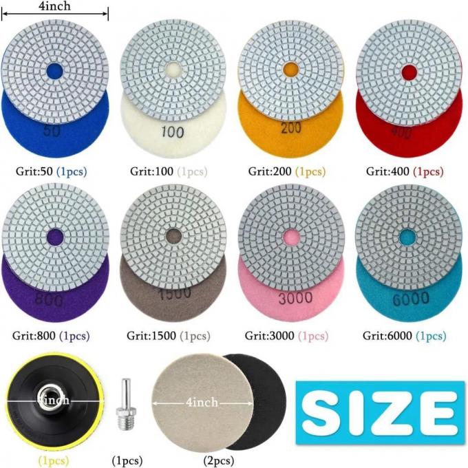Xr 4′′diamond Polishing Pads Stone Dry Grinding