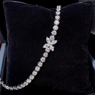 0.40ct-0.49ct D Laborgewachsener Diamant Royal Diamant Plattiert mit Gold Armband Volldiamant
