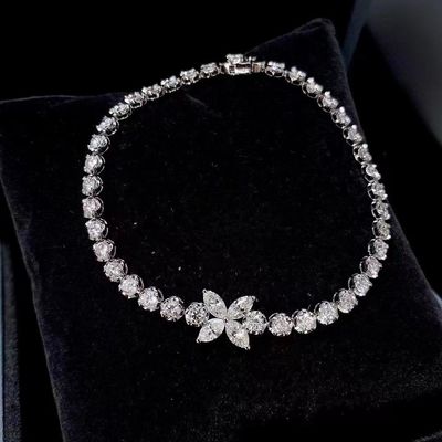 0.40ct-0.49ct D Laborgewachsener Diamant Royal Diamant Plattiert mit Gold Armband Volldiamant