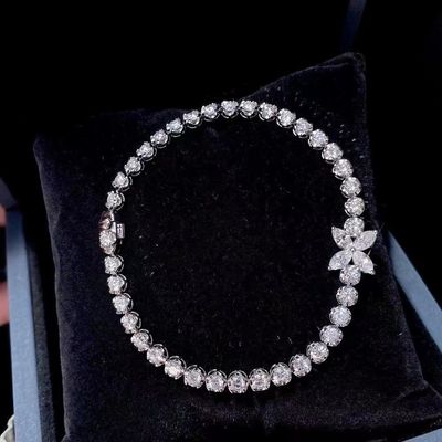 0.40ct-0.49ct D Laborgewachsener Diamant Royal Diamant Plattiert mit Gold Armband Volldiamant