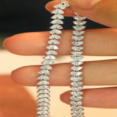 18K anpassbares Tennissarmband mit Laborausgewachsenem Diamant und vollem Diamant-Wassertropfen