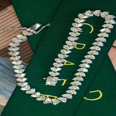 18K anpassbares Tennissarmband mit Laborausgewachsenem Diamant und vollem Diamant-Wassertropfen