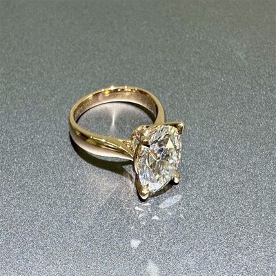 18K Lab Diamanten Ring und Gold Hochzeitsring Setting1894 Vier-Phong-Klassiker Diamantring