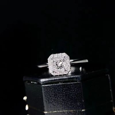Anpassung Zeitbeschränkte Rabatt 18K Lab Diamanten Quadrat Diamant Ring FL Klarheit